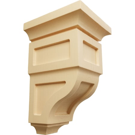 Ekena Millwork 3 1/2"W x 3 3/4"D x 6"H Mini Reyes Wood Corbel, Maple CORW03X03X06RYMA